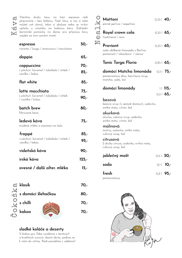 Stálé menu – strana 1