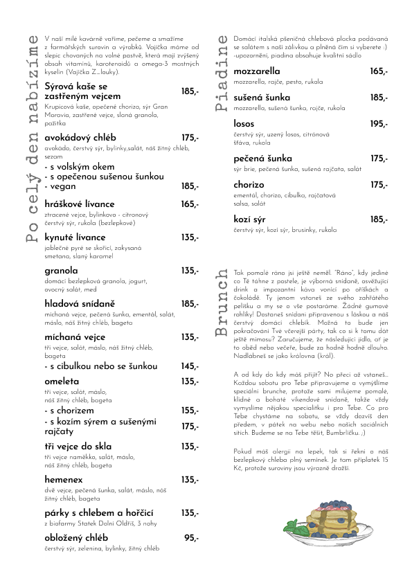 Stálé menu – strana 3